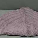 DII Dusty Lilac Round Crochet Bath Mat