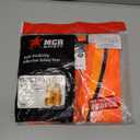 MCR Safety V201R General Purpose Light Weight Polyester Mesh Safety Vest with 2-Inch Lime/Silver Reflective Stripe, with Elastic Strap On Each Side, Orange, One Size