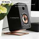 LONPOO 30W RMS Computer Speakers for Gaming and Music, Bluetooth 5.3 Bookshelf Speakers for Desktop PC and Laptop with 3" Aluminum Drivers, USB & AUX Inputs, Sold as Pair