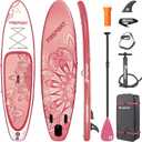 FBSPORT 11' Premium Stand Up Paddle Board, Yoga Board with SUP Accessories & Carry Bag | Wide Stance, Surf Control, Non-Slip Deck, Leash, Paddle and Pump for Youth & Adult