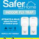 Safer Home Indoor Plug-in Fly Trap - SH502-2SR - Effective Fruit Fly Traps for Indoors, Gnat Traps for House Indoor, 800 Total Sq Ft Protection - 2 Devices + 2 Glue Cards