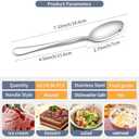 16 Pcs Dinner Spoons Set 7.32" Premium Food Grade Stainless Steel Spoons Mirror Finish & Dishwasher Safe,Use for Home,Restaurant