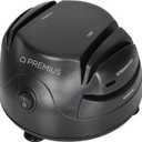 3-In-1 ELECTRIC KNIFE SHARPENER SYSTEM by PREMIUS, Great for Kitchen and Sport Knives, Scissors, Screwdrivers, 2-Stage Sharpening System Appliance, Compact Quick, Easy Design, Retractable Cord, Black