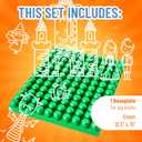 Strictly Briks Mega Toy Building Block Baseplate, Beginner Bricks Stackable Plate, Large Pegs for Toddlers, Compatible with All Major Brands, Kids Gift, Green, 12.5 x 15 inches