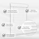 Lotus & Windoware Cordless, 2 Inch Faux Wood Blind, 11" Wide x 72" Long, Window Blinds, Blinds & Shades, Blinds for Indoor Windows, Embossed, Bright White