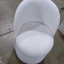 KEIKI Upholstered Swivel Barrel Chair, Mid-Century Modern Velvet Accent Armchair for Living Room, Bedroom, Makeup Vanity, 360 Rotating Sofa Chair, Cream