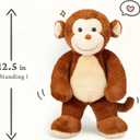 IKASA Monkey Stuffed Animals Plush Toys,12.5" Cute Plushie Soft Cuddly Plushy Fluffy Toy,Gifts for Family Kids Children Girls Boys, Medium