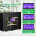 Safe Box with Digital Keypad & Alarm System - Electronic Lock Box for Jewelry Cash with Adjustable Shelves - Includes LED Light & Fireproof and Waterproof Bag(0.8/1.0/1.3/1.53/2.5Cuft)