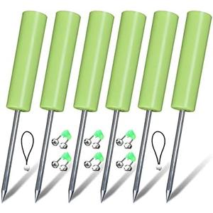 JBRUN Fishing Rod Holder, Fishing Pole Holders Ground, Rod Holders for Bank Beach Fishing, Beach Support Stand Reinforced PVC, Without Hurting The Rod Holder, Alarm Bells… 4 Pack