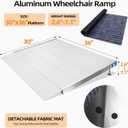 Adjustable Threshold Ramps for Doorways, 30" L×36" W & 2.6-7.1 Height