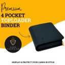 Card Guardian - Toploader binder 4 Pocket top loader binder with Zipper for 160 Cards - Side Loaded Pockets - Compatible with Sports and Trading Cards TCG (Black)