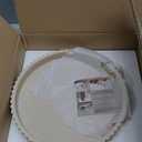 OAKOA Decorative Tray for Decor - Coffee Table Tray for Living Room - Round Tray for Home Decor - Coffee Table Decor Centerpiece - Modern Minimalist Centerpiece (Beige Resin)