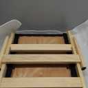 Dog Stairs/Ramp for Bed, Wooden 2-in-1 Foldable Pet Stairs & Ramp, Portable Dog Step Up to 180 Pound for Elderly/Short-Legged Dogs, 2 Steps for Beds, Couch, Cars