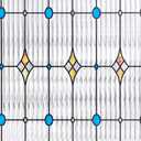 ADD.HERES Window Privacy Film, Stained Glass Decorative Static Cling, Removable Laser Sun Blocking Vinyl Covering, Window Film for Home Kitchen Living Room, Starburst, 26.3" x 78.7", 23.6" x 78.7"