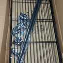 Amazon Basics Adjustable, Double Hanging Rod Garment Rolling Closet Organizer Rack with Wheels, Heavy Duty, Black, 36'' x 14'' x 72'', WI-GAR1436B