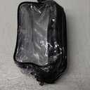 Tbestmax 10 Pcs Clear Cosmetic Bags Small Makeup Bags Portable Waterproof Travel Toiletry Bags Organizer Black, 7.5"x 4.8"x 2.3"