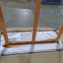 PawHut 74" Wooden Catio Outdoor Cat Enclosure Weatherproof & Wheeled, Outside Cat House with High Weight Capacity, Kitten Cage Condo, Orange