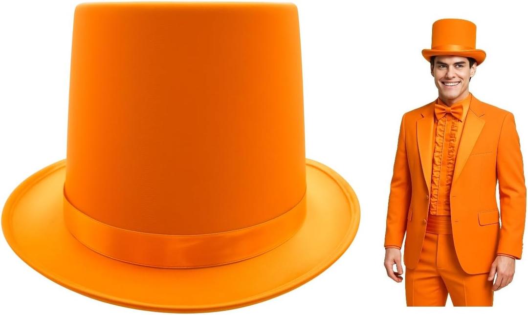 Nicky Bigs Novelties Adult Satin Top Hat Magician Gentleman Roaring 20s Tuxedo Formal Costume (Orange) Nicky Bigs Novelties Adult Satin Top Hat Magician Gentleman Roaring 20s Tuxedo Formal Costume (Orange)