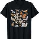 Vintage Be-Kind To All Kinds Bugs Entomology Entomologist T-Shirt, S