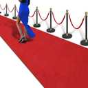 PBHEPJ 3ft x 20ft Extra Thick Red Carpet Runner for Party & Hollywood, Festival Celebration, Wedding, Graduation Ceremony, Award Ceremony, VIP Reception, Heavy-Duty, Non-Slip TPR Rubber