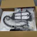 LONEDRUID Dusk to Dawn Sensor Outdoor Wall Light Fixtures Black Roman 17.71" H Exterior Wall Lantern Waterproof Sconce Porch Lights Wall Mount for House Garage Doorway, ETL Listed (Black & Gold Trim)