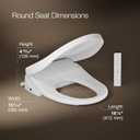 Kohler 39400-0 PureWash E835 Round-Front Electric Bidet Toilet Seat with Handheld Remote Control, Adjustable Position, Temperature and Pressure, Self Cleaning, Heated Seat, Warm Water + Air, White