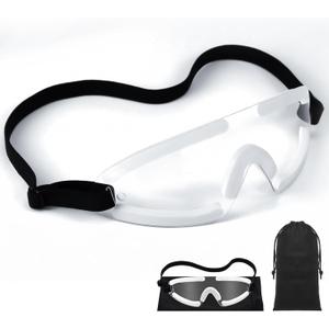 Kingdder Eye Shield Clear Eye Shield for Sleeping Protective Goggles with Adjustable Strap and Soft Padding, Sensitivity of The Eyes to Light, Storage Bag(1pc)