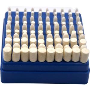 Oudtinx 100pcs Multifunctional Wool Felt Mandrel Mounted Grinding Polishing Accessories Attachment Set - Comepatible with Dremel-1/8 Inch Shank