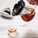 2 x LHS Tea Infuser Strainers for Loose Tea, Flower Stainless Steel Loose Leaf Tea Strainer Stepper with Heat Proof Double Handles, Extra Fine Mesh Tea Ball Infusers