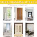 NICETOWN Door Curtain Include Self Adhesive Ceiling Wall Track, Thermal Insulated Sliding Curtain for Living Room, Small Window Covering for Kitchen Cabinet, 1 Panel, 25x40 inch, Grey