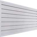 Slatwall Panel Garage Organizer Heavy Duty Wall Mounted, PVC Slat Panels Home Storage System, Tool Organization Peg Board 4ft by 2ft (Gray) (4ftx2ft)