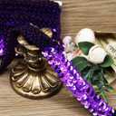 Length10 YardsWide 30mm/1.1 inch Purple Elastic Sequin Ribbon Trim for Sewing Dress Dance Costumes Headband Purple-30mm