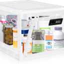 Medicine Lock Box for Safe Medication, Premium Material Lockable Storage Box Locking Organizer Bin with Combination Code for Fridge Food/Snacks/Phone/Tablet Jail/Home/Office Storage Lockers