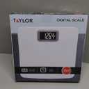 Taylor Precision Products Capacity Digital Bathroom Scale, White, 400 lb