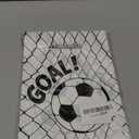 PEUTIER 50pcs Soccer Gift Bags - Plastic Goodie Bags for Team Kids Teens Games Sports Events (White)