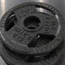 Yes4All Tri-Grip Handles Cast Iron Olympic Weight Plates, 2-Inch Weight Plates for Weight Lifting with Smooth and Durable Finish, Suitable for Strength Training Exercises (Single, Pair and Set)