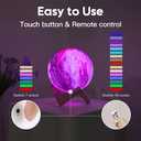 BRIGHTWORLD Moon Lamp Galaxy Lamp 5.9 inch 16 Colors LED 3D Moon Light, Remote & Touch Control Moon Night Light Gifts for Girls Boys Kids Women BirthdayWooden Base