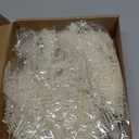 Cindeer 100 Pcs Christmas Tree Picks Sprays 10.2 Inch Glitter Artificial Pine Leaves Cedar Stem Faux Pine Needles Greenery Cedar Branches Ornament for Home Garland Wreath Winter Decor(White)