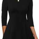 RUMIA Cocktail Dresses for Women A-Line Boat Neck Mini Dress (Medium)