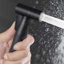 Sink Faucet Sprayer Set, Handheld Bidet Sprayer for Toilet, Metal Sprayer, with M22 M24 G1/2 Adapters and 3m Hose for Kitchen Sink, Bathroom or Toilet, Matte Black. (Faucet Not Included)