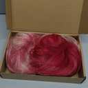 Fish Wigs Halloween Fish Costume Anime Character Cosplay 26 Inches Rose Red Gradient Long Wavy Wig Purple Gloves for Halloween Dress up Party Accessories