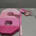 4 x Sratte Number Piata Pink Piata Birthday Decorations Gradient with Stick Blindfold Confetti for Girls Boys Birthday Anniversary Party Decorations Supplies(Number 6)
