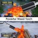 Propane Torch Weed Burner, 1,800,000 BTU Weed Burner Torch with Fireproof Gloves, Weed Torch for Outside with 10FT Hose, Flamethrower for Weeding, Barbecue, Asphalt, Snow Melting