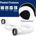 1.5" Pool Hose for Intex Filter Pump - 29060E Pool Hoses for Above Ground Pools, 1.5 Inch Pool Filter Hose for Coleman Intex Sand Filter Pumps & Saltwater Systems 59" Long (2 Pack)