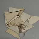 MECCANIXITY Hanging Wood Sign with Rope, Triangle Shape Wooden Label 4.7"x4" Blank Wooden Crafts for DIY Projects, Christmas, Craft Decoration, Pack of 20