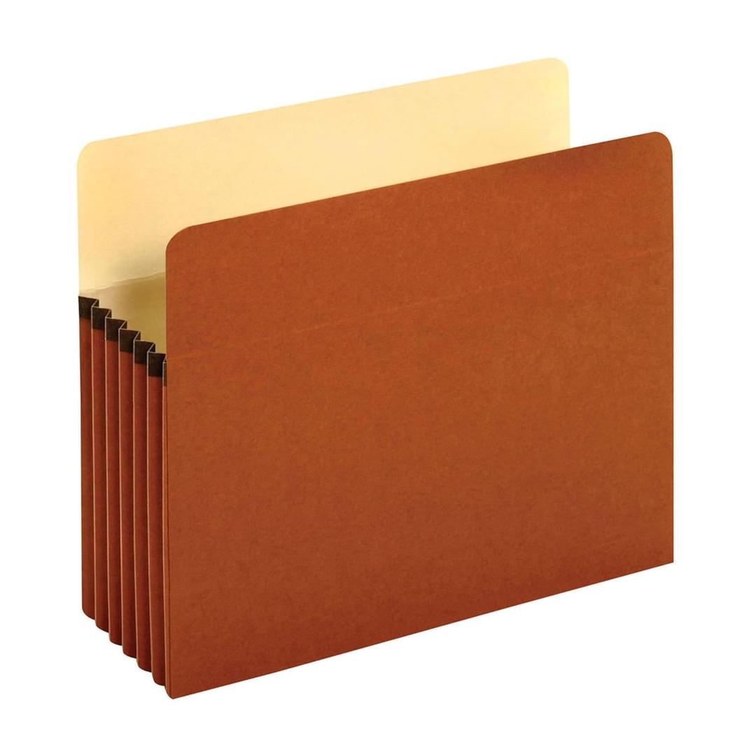 Pendaflex Expanding File Pockets, Letter Size, File Organizer for School, Home or Office, 5.25" Expansion, Reinforced with DuPont Tyvek Material, Letter Size, Redrope, 10 Per Box (1534G-OX)