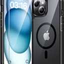TAURI for iPhone 15 Case, Compatible with MagSafe [Anti-Yellowing] with Screen Protectors, Military-Grade Protection, Shockproof Slim Magnetic Phone Case for iPhone 15 6.1", Black