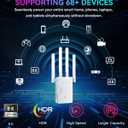 2026 New WiFi Extender Internet Booster for Home, Long Range up to 18ksq.ft, 15X Speed Access Point Ethernet Port, Wireless Internet Repeater Routers Signal Amplifier for Home,1-Tap Setup