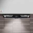 Jensen Modern Wireless Under Cabinet Kitchen Universal Bluetooth Music System, FM Radio, Clock LCD Digital Display , Built-in Hands-free Mic & Speakers (Includes Mounting Hardware)