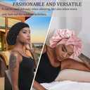 Wrap Cap Hair Net with Satin Bonnet for Silk Press Care-Double Layer Bonnet Adjustable Sleep Cap for Natural Curly Hair